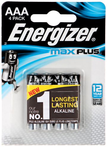 SĀRMU AKUMULATORU BATERIJA BAT-AAA-MAXPLUS*P4 1.5 V LR03 ENERGIZER